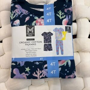 Organic Cotton Kids Pajamas - Blue and Pink- 2Pairs